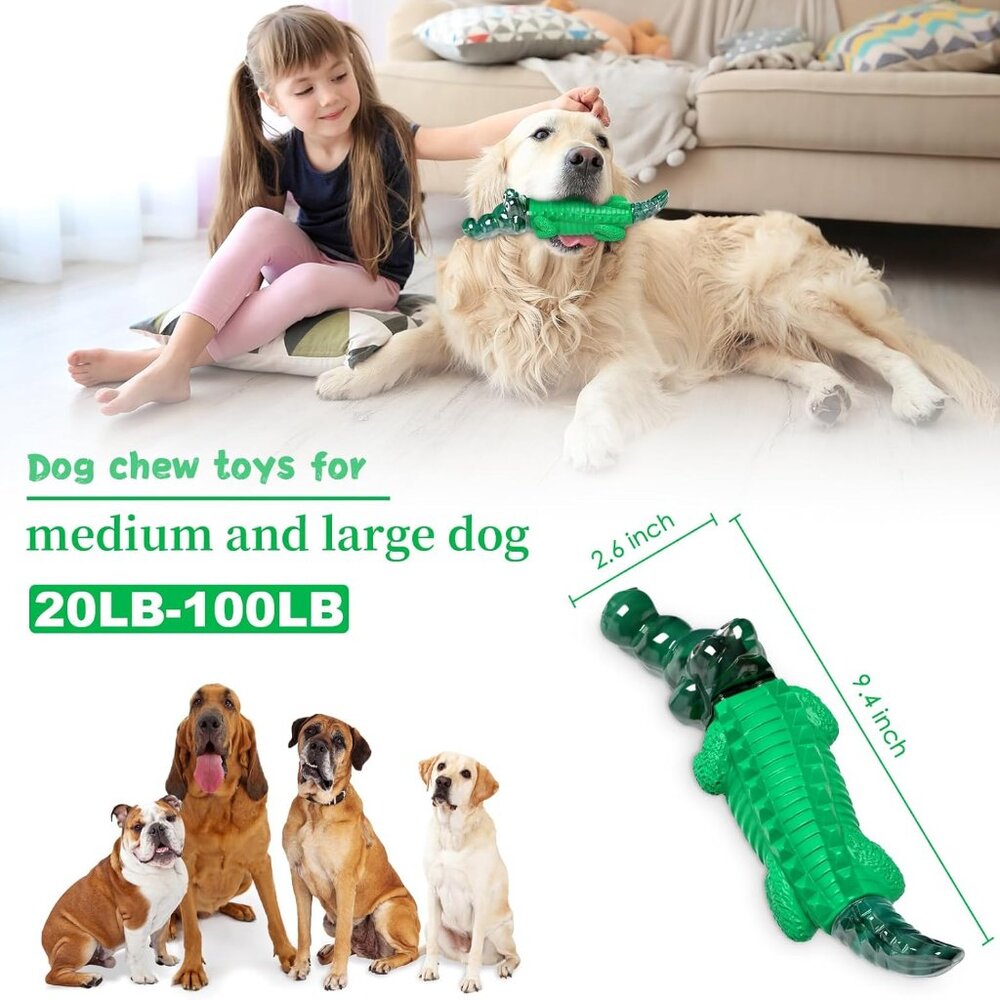 Dog Chew Toys for Aggressive Chewers - Indestructible Dog Toy to Reduce Pet Anxi - Picture 2 of 8